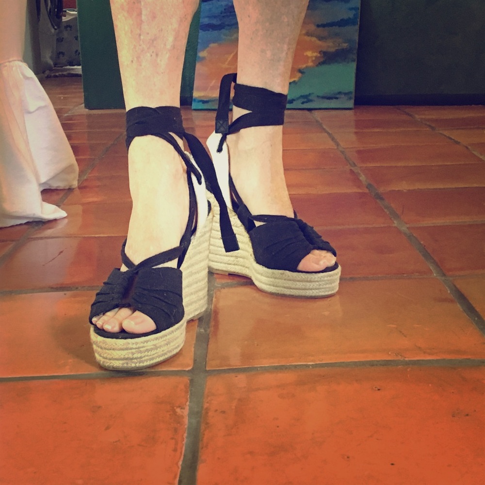 Juicy Couture platforms with ankle ties